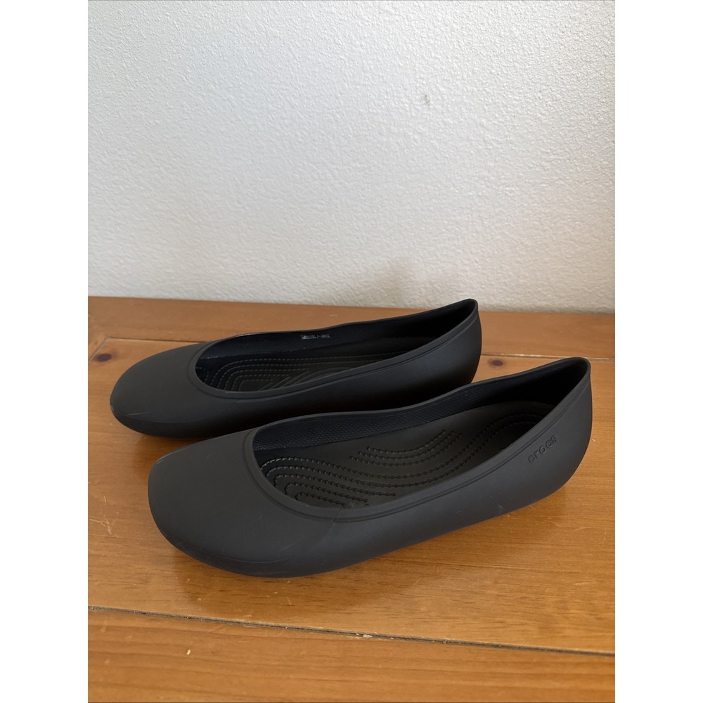 Crocs Alice Work Black Slip Resistant Nursing, Food Service Flats Size-11